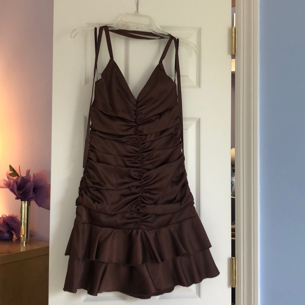 Brown cocktail dress. Size 4 but fits like a 2